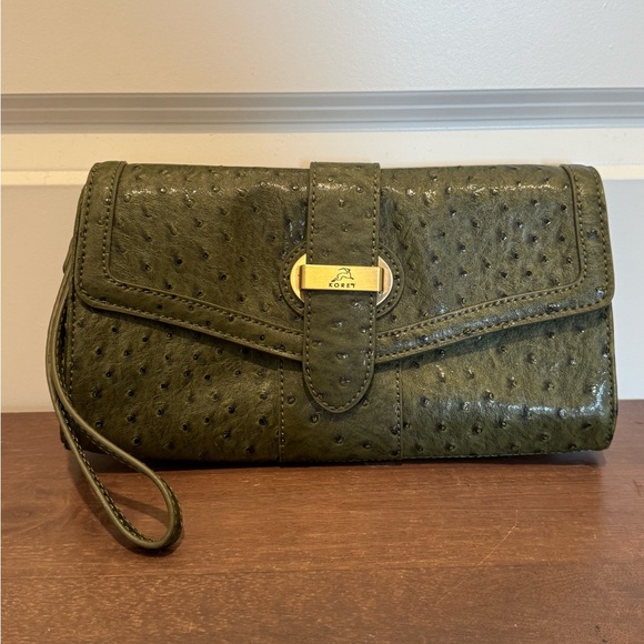 Koret Olive Green Wristlet Clutch - Picture 1 of 6